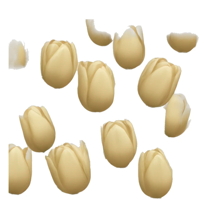 bunch of beige tulips  sticker