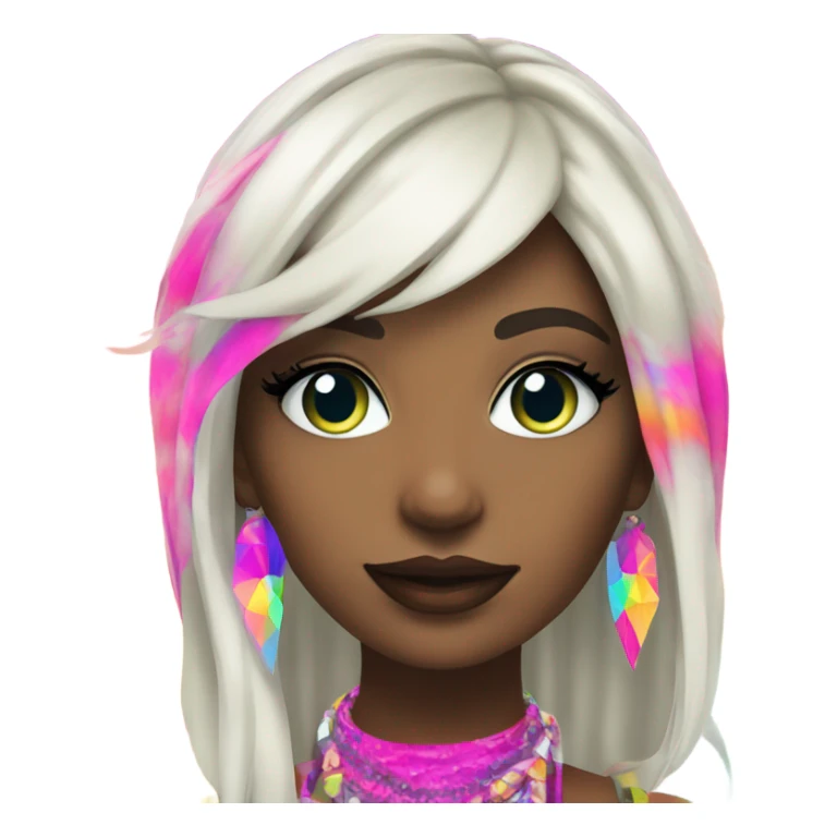 white blonde rave girl sticker