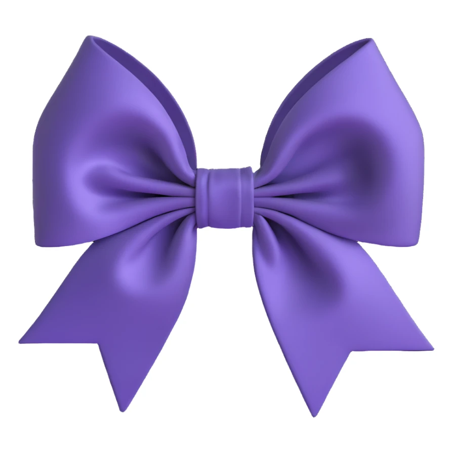 elegant satin hair bow sticker