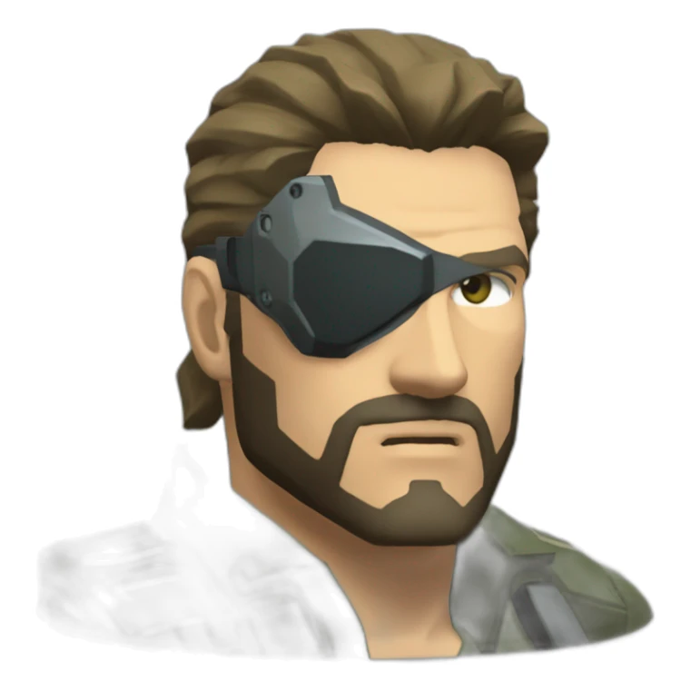 Metalgear bigboss con parche en el ojo sticker