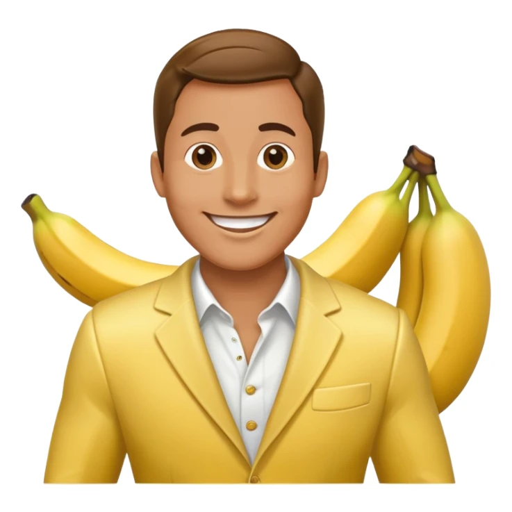 Man  wears banana suit  sticker