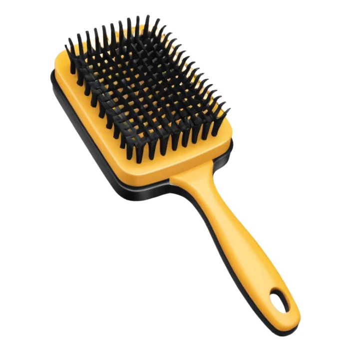 Rectangle hairbrush with bristles sticker