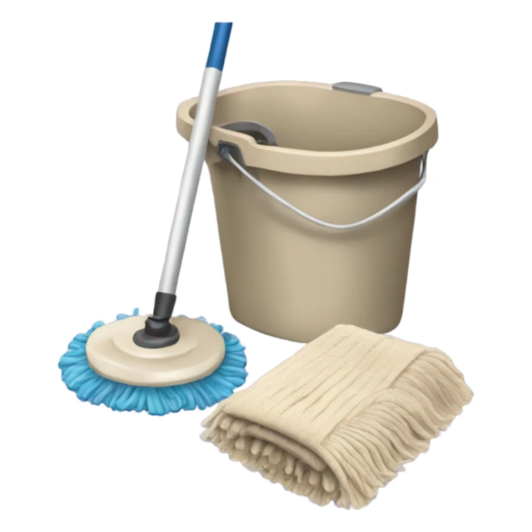 Hoover mop and beige bucket sticker