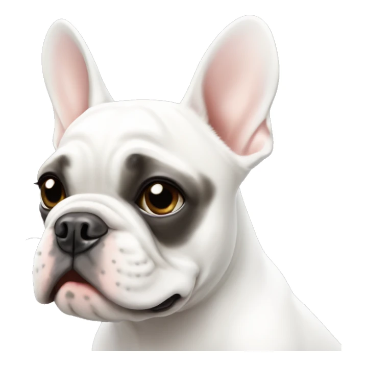 white French bulldog sticker