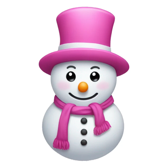 Pink Snowman sticker