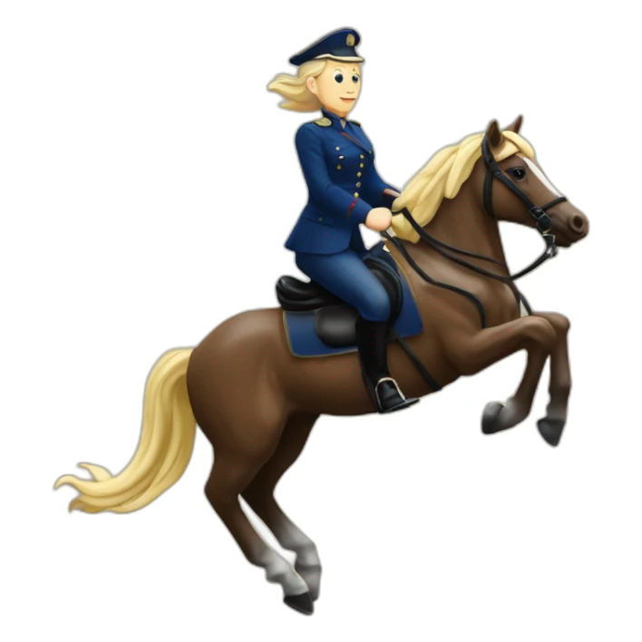 Marine lepen sur cheval sticker
