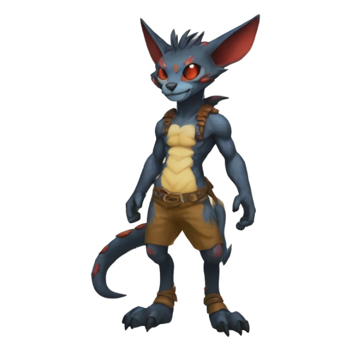 Anthro cool edgy Vernid-WickerBeast-Fakémon Full Body sticker