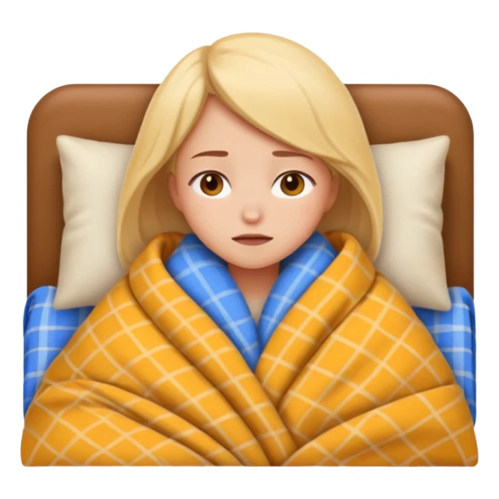 cute girl cosy blanket emoji sleepy in  sticker