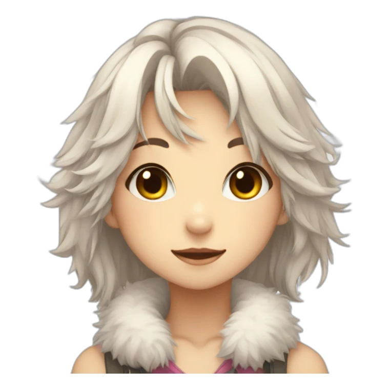 cute furry anime girl sticker