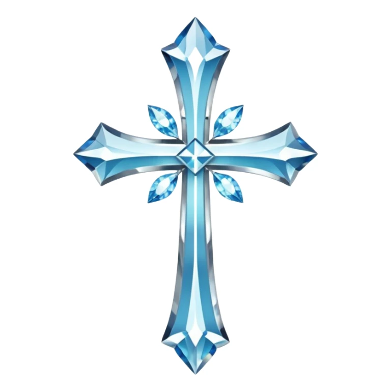 Christian cross of diamonds sticker