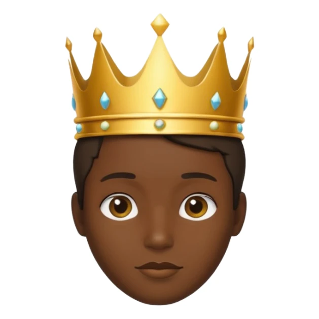 silhouette with a crown above the head sticker