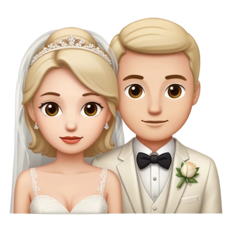 Husband and wife wedding sticker