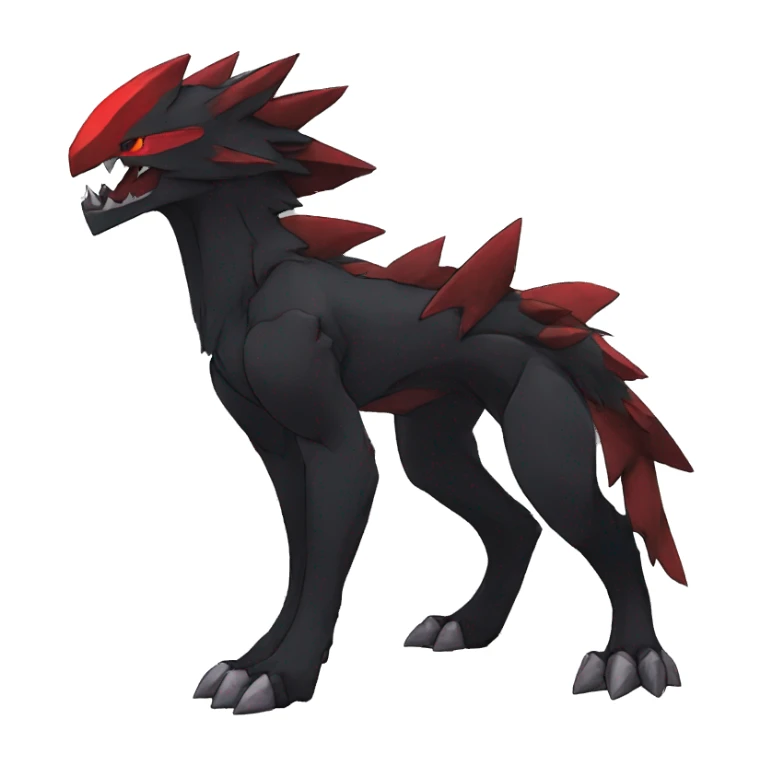  Cool Edgy Black Red Digimon-Fakemon full body sticker