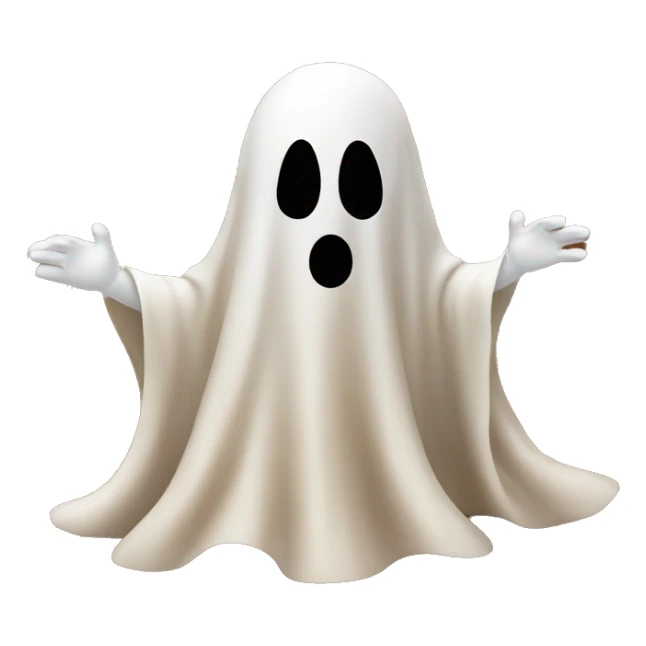 a ghost on a brown, fertile field with crops  sticker