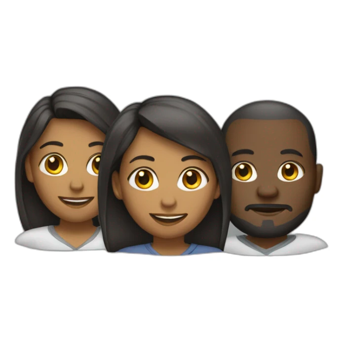 Four male and one female African programmers sticker