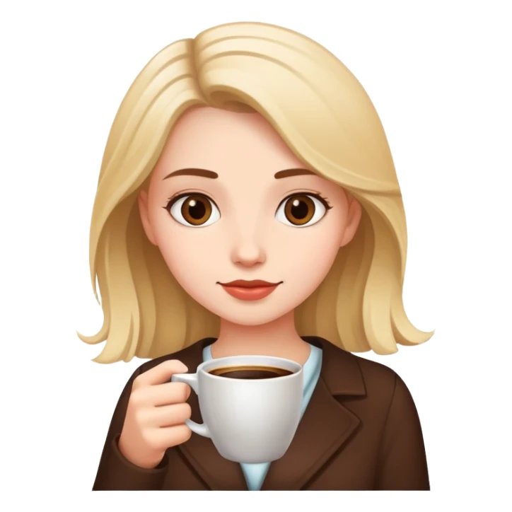 Girl with coffee in her hands sticker