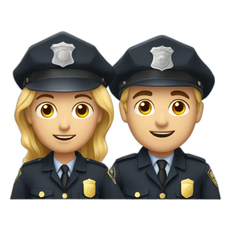 couple policier et criminelle sticker