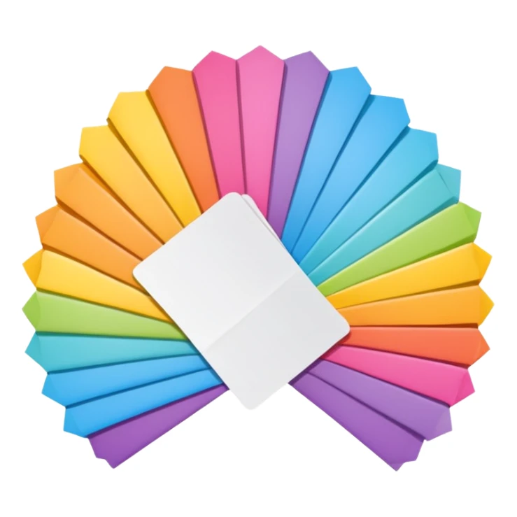 Create a blank lottery coupon fanned out, clean and colorful sticker
