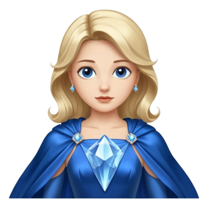 A blue satin dress with crystal bodice and flowing cape.




























 sticker