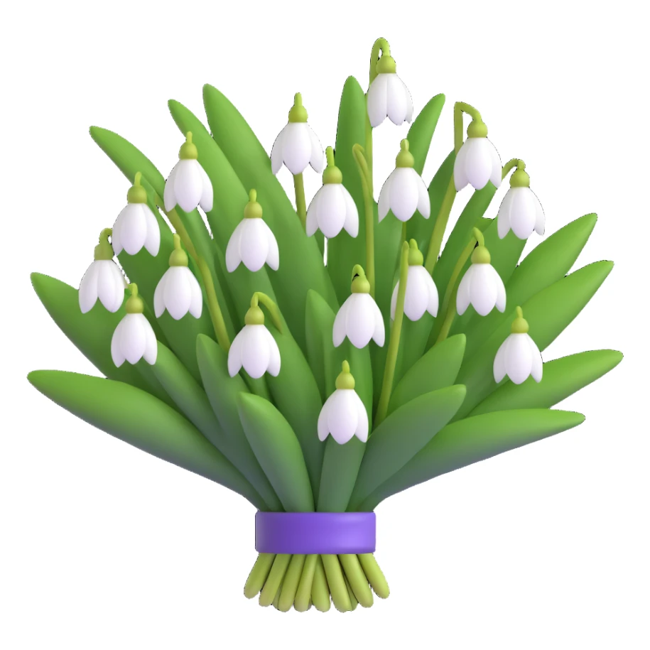 bouquet of snowdrop flowers sticker