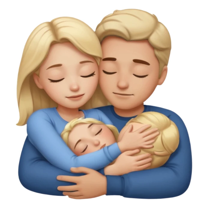 Deep hug on sleep of couples sticker