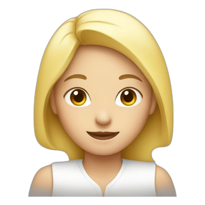 white woman shows peace with two fingers sticker