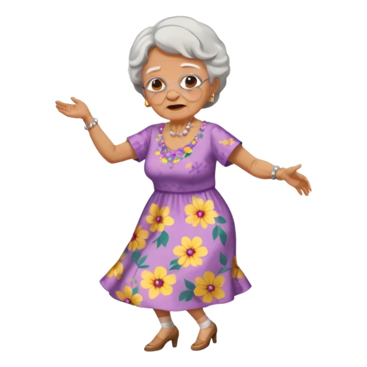 A grandma trying to to do a dance but breaks her neck and back really bad  sticker