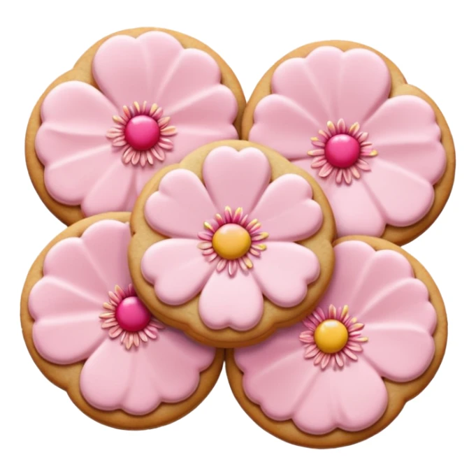 Cherry blossom shaped of a cookie sticker