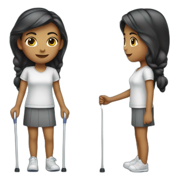 girl-with-one-crutch sticker