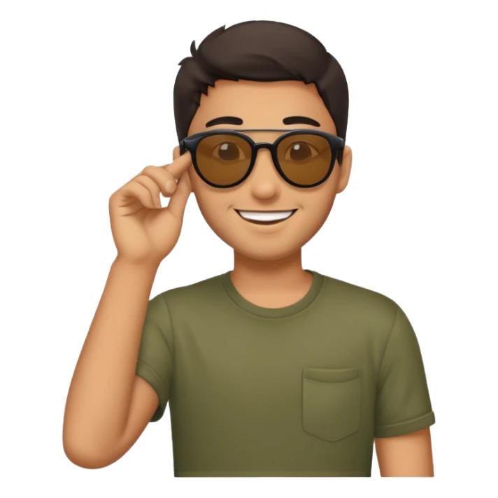 A chill guy tilting his sunglasses rizzily sticker