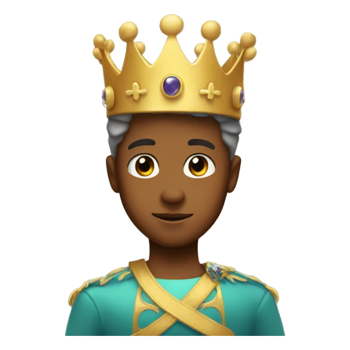 A little prince in a crown on his head sticker