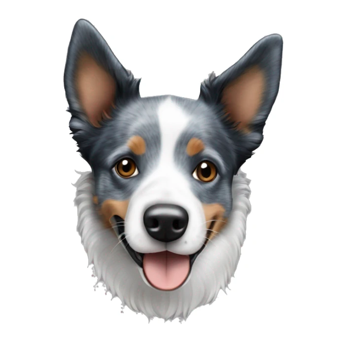 cachorro blue heeler misturado com border collie com manchinhas sticker