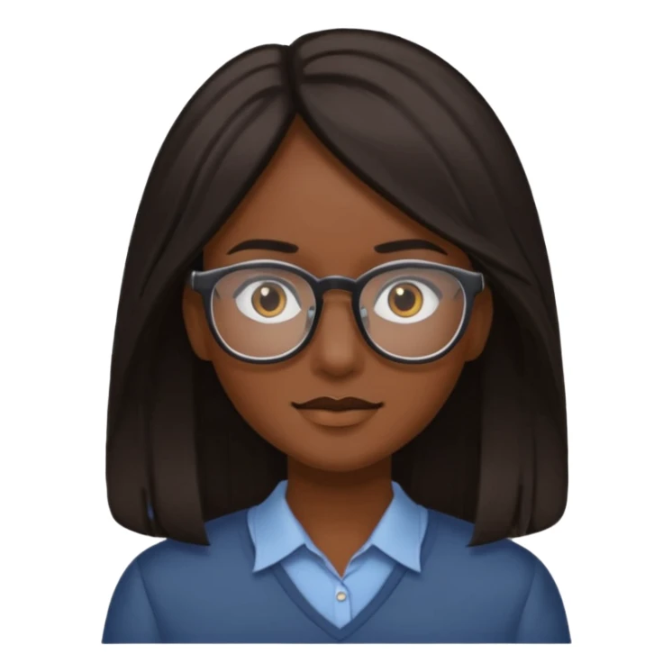 with long hair and darker with glasses sticker