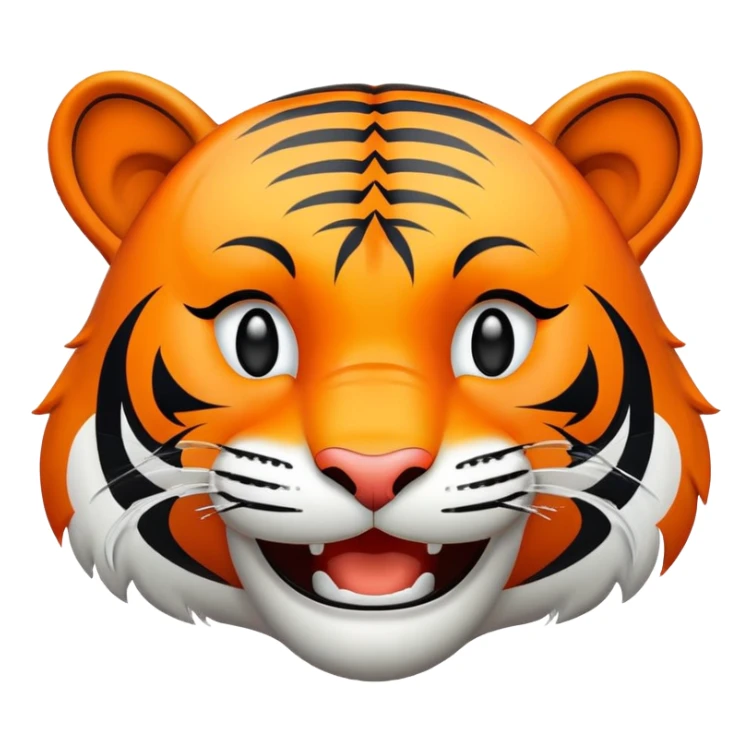 laughing tiger face with tears of joy for Twitch emote sticker