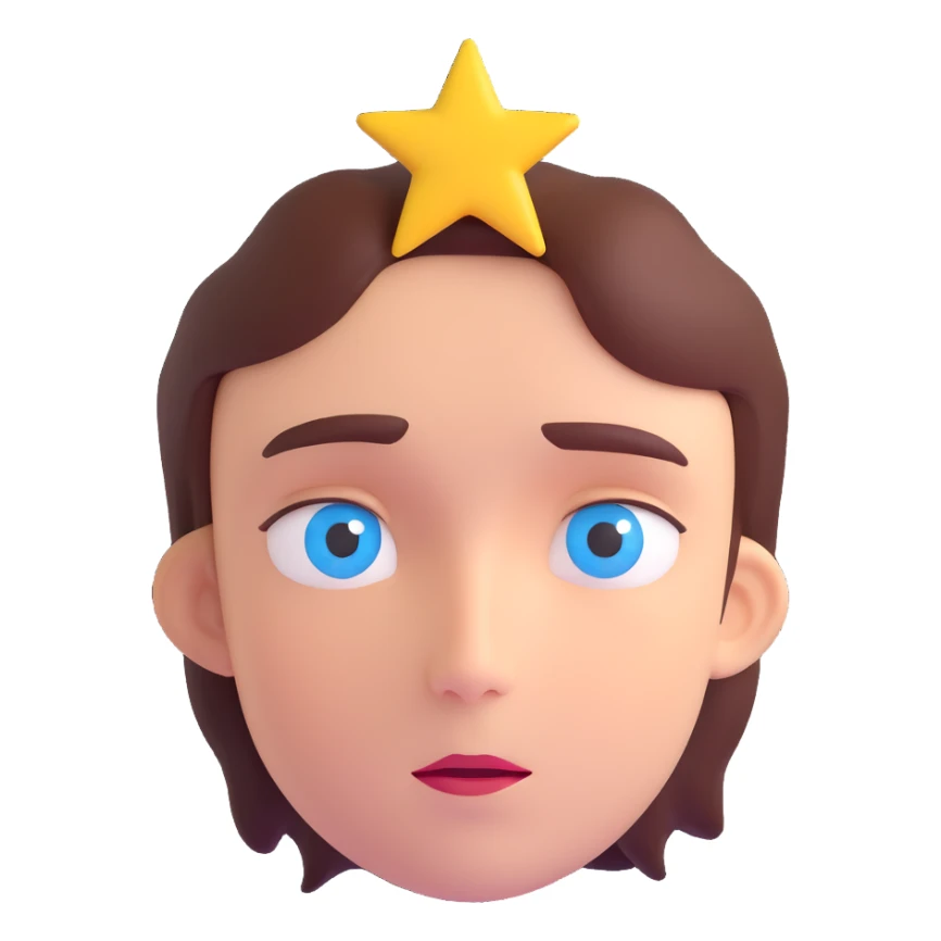 person with stars in their eyes sticker