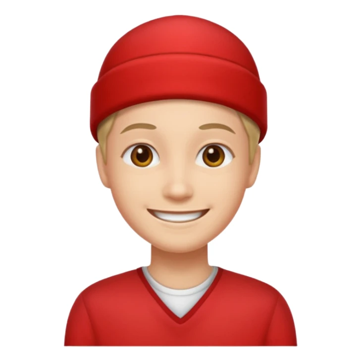 Containted anger it's the smile but red sticker