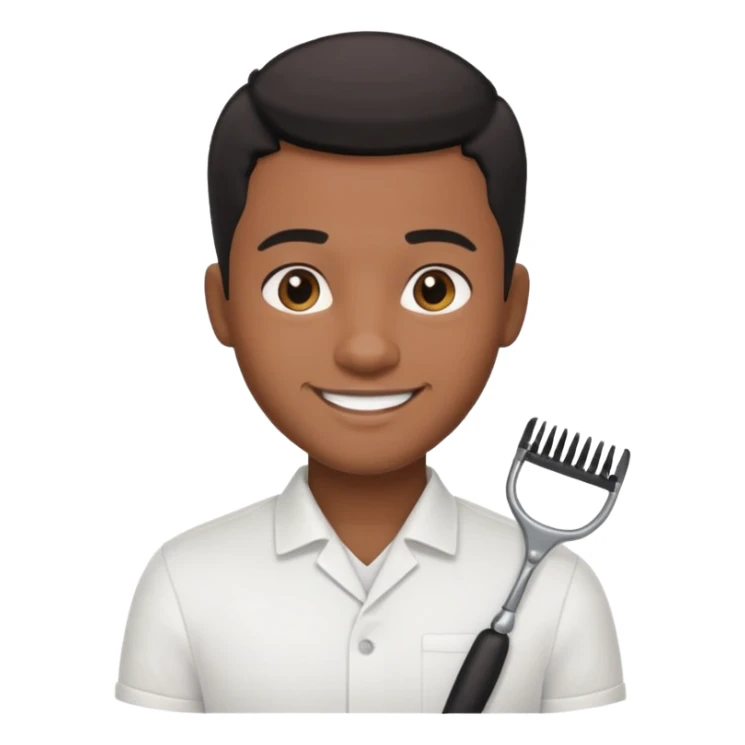 black male hairdresser sticker
