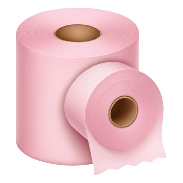 Light pink toilet paper sticker