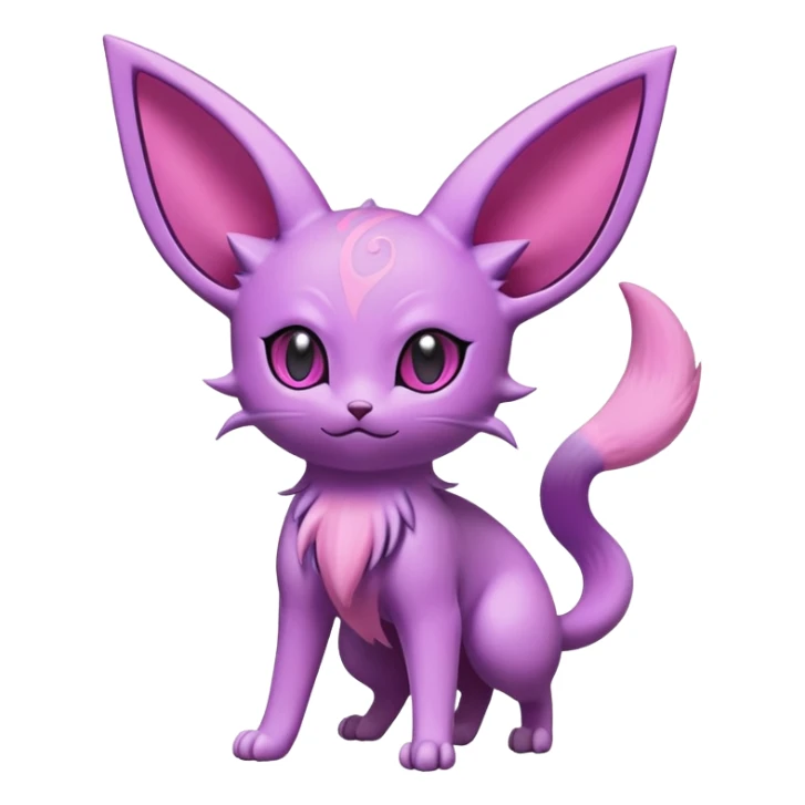 Espeon-Skitty-Fakémon-hybrid-creature (full body)  sticker