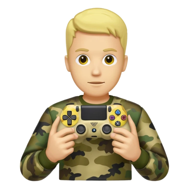 yellow homme-avec-manette-ps4-camouflage (not human) sticker
