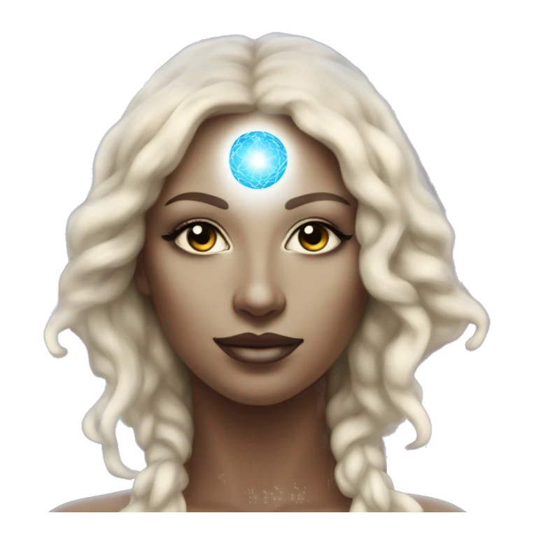 Pleiadian radiant glowing diva woman female third eye sticker