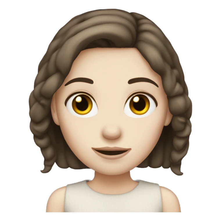 Brunette girl pale skin sticker