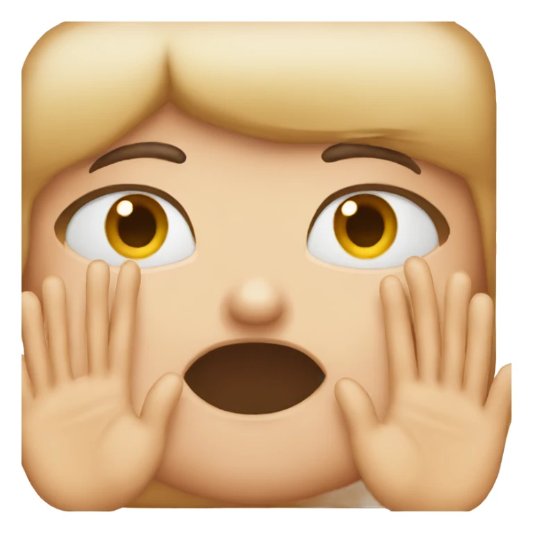 One eyebrow up and one hand out infront of face sticker