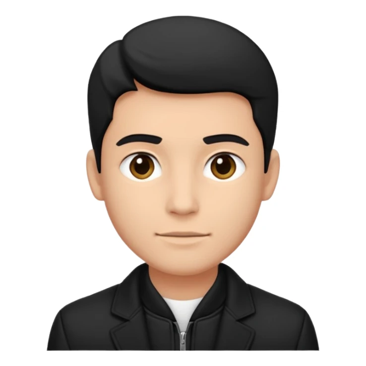 balck and white photo man in jacket sticker