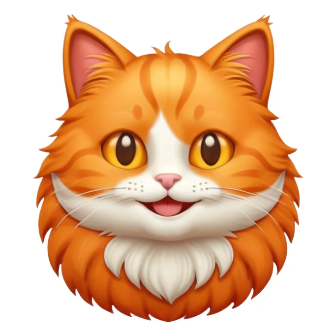 A emoji of a orange cat sticker