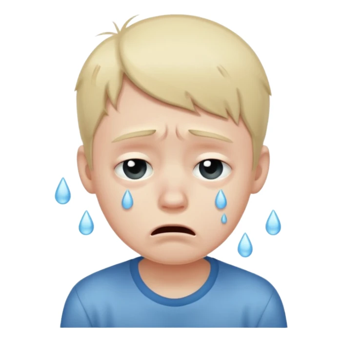 être triste pleurer (garçon) sticker