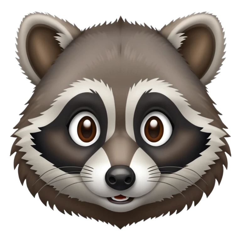 a silly goofy raccoon sticker