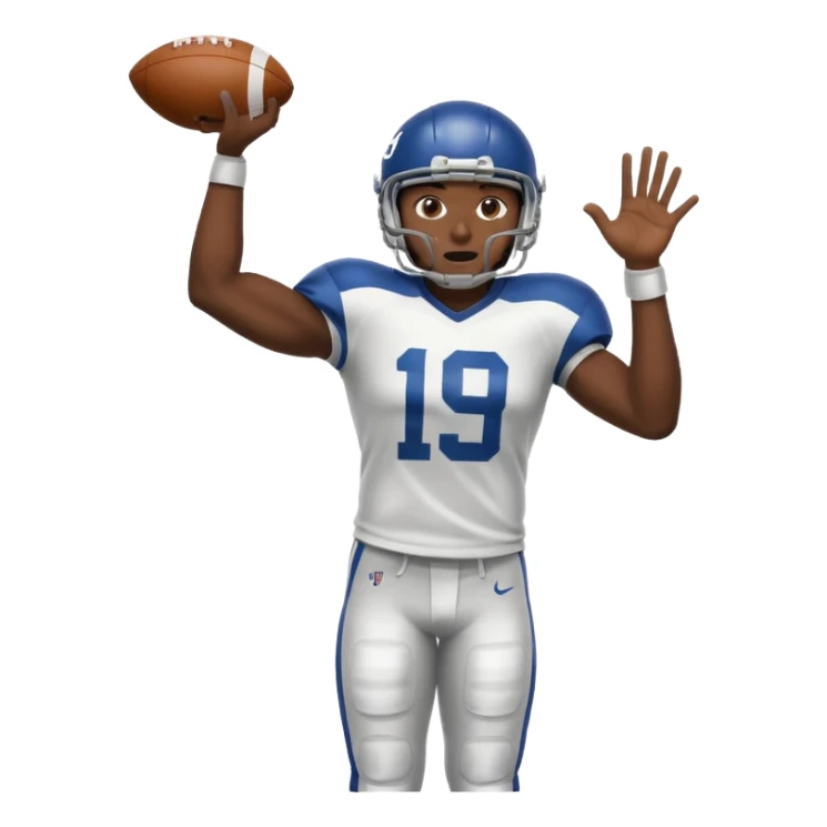 American Football player stretched out arm sticker