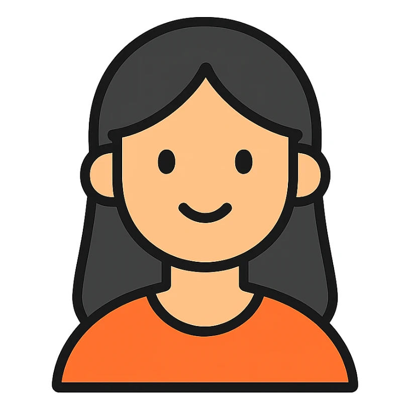 a young woman with black hair sticker