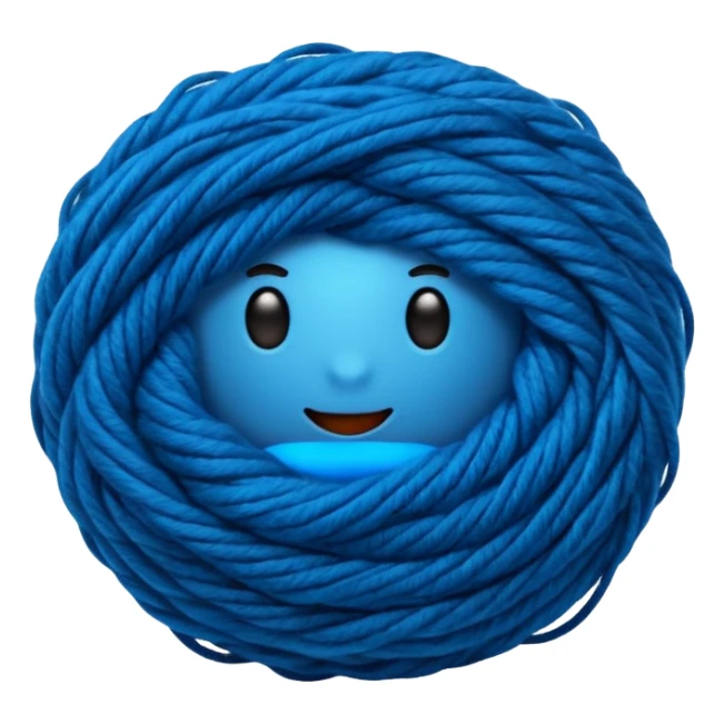 one color ball of yarn sticker